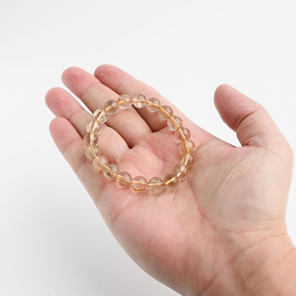 Jewelry Town Shosenkyo Rutilated Quartz 10mm 16cm Wrist Limited Natural Power Good Feng [Eigado] Bracelet, Stone, Circumference, One-of-a-Kind,