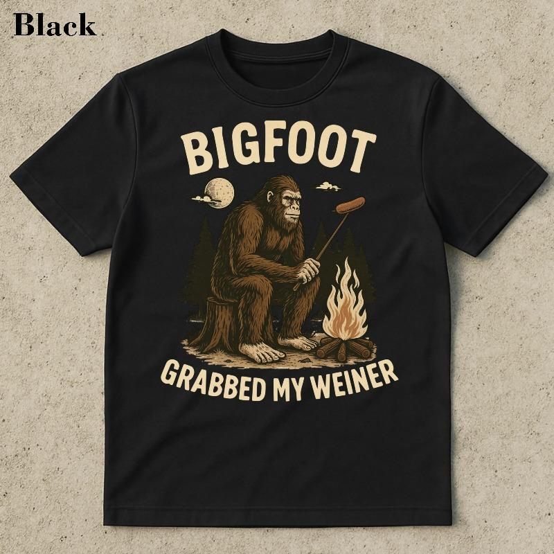Bigfoot Grabbed My Weiner Shirt Campfire Shirt Sasquatch Tshirt Bigfoot Shirts National Forests Camping Shirt S