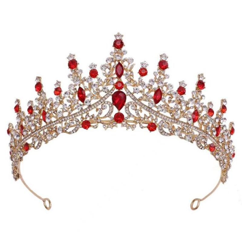 Gorgeous Crystal Crown Headbands Royal Queen Tiaras Birthday Party Wedding Hair Jewelry Bridal Diadem Princess Headdress Bride