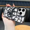 Cartoon 3D Spider Pattern Hollow Out Heat Dissipation Case For iPhone 16e 16 15 14 Plus 13 12 16 Pro Max 11 15 Matte Silicone Cover