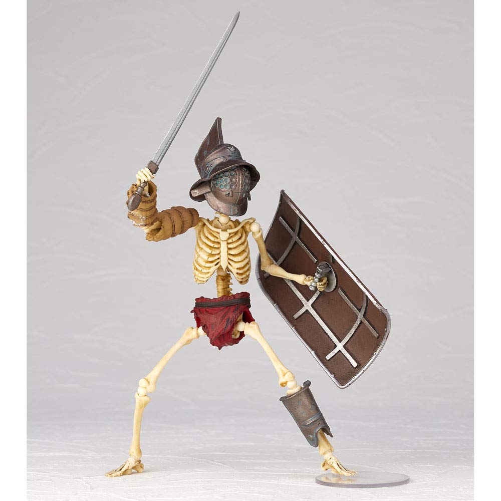 Kaiyodo Takeya Style Jizai Okimono Fish Helmet Warrior Murmillo Full Color Version Approximately 165mm Tall PVC ABC Painted Movable Figure KT030 &