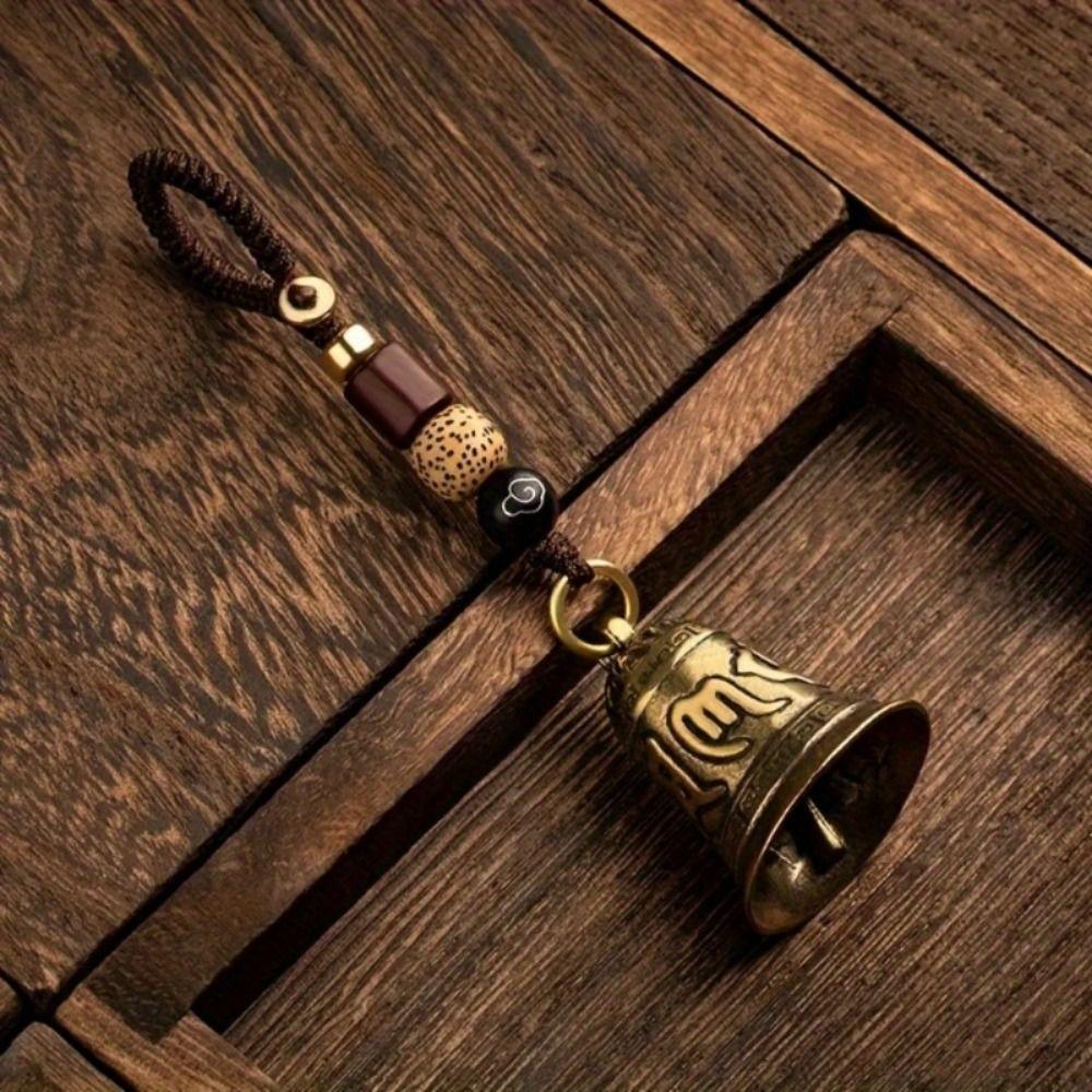 Sandalwood Rope Imitation Brass Decoration Handmade Craft Keychain Pendant  Bag Decoration
