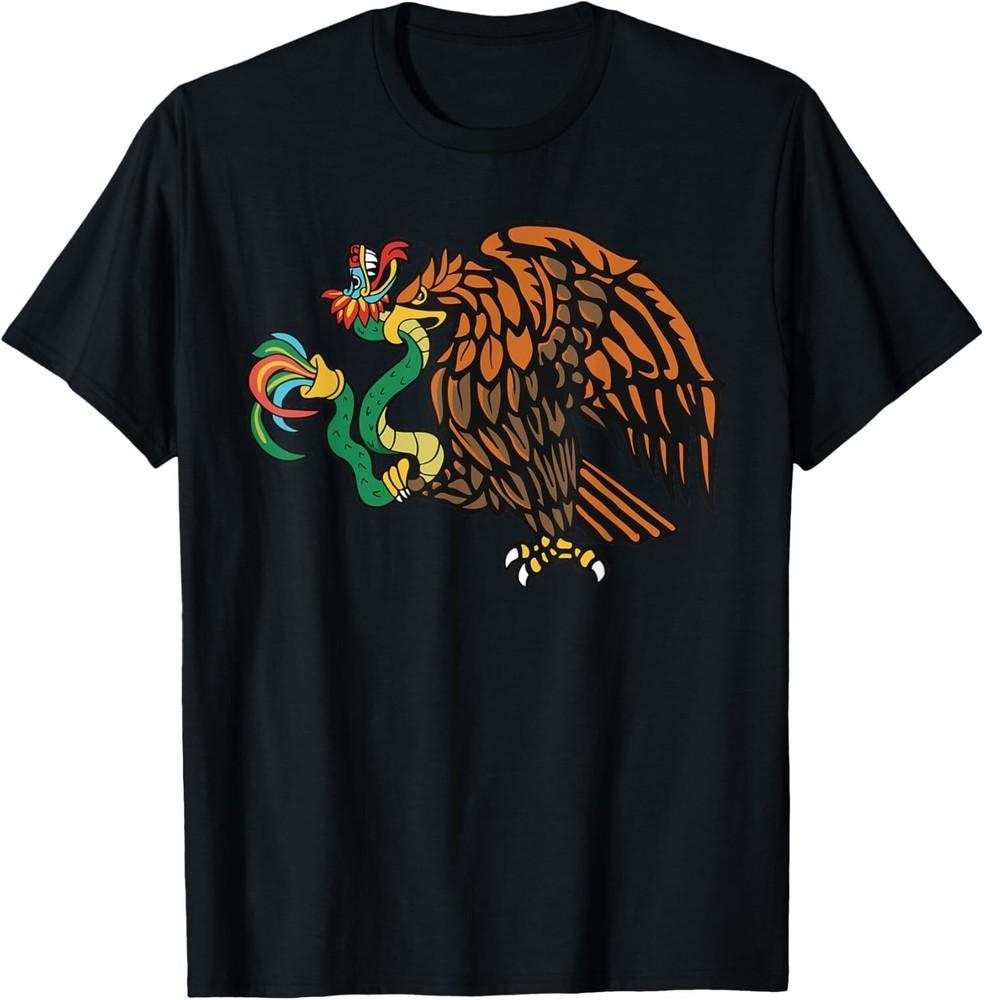 Quetzalcoatl Azteken Gefiederte Schlange Adler Maya Inka Tolteken T-Shirt