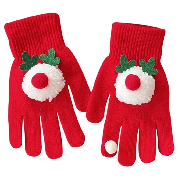 Holiday Theme Gingerbreadman Gloves Knitted Gloves Festival Handwear Lovely Snowman Knitwear Gloves for Daily Use