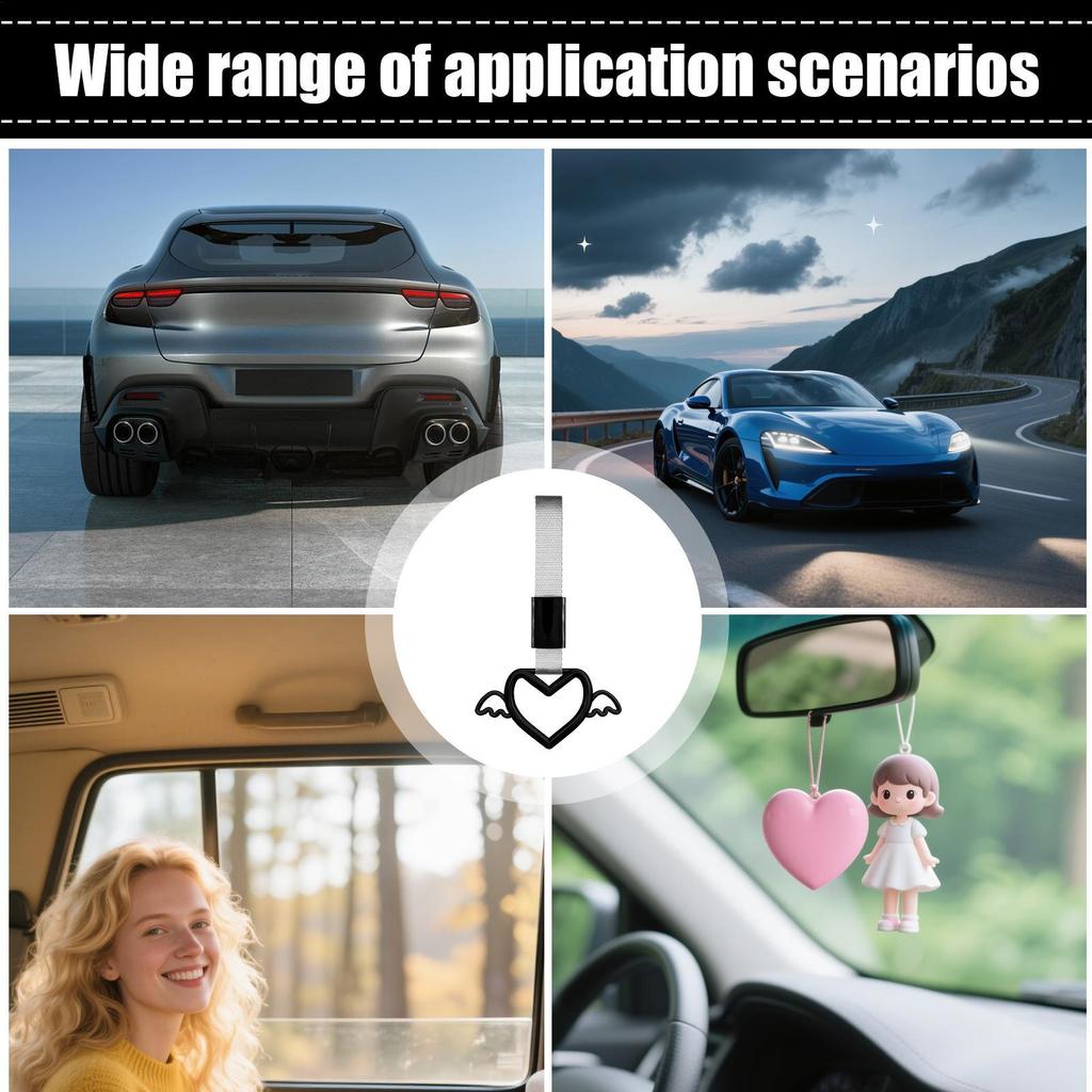 Srdíčkový ruční popruh Autodoplněk Srdíčkový ruční popruh Vnitřní Vnější Dekorace Automobilový Doplněk Pro Autobusy Vozidla Auto SUV