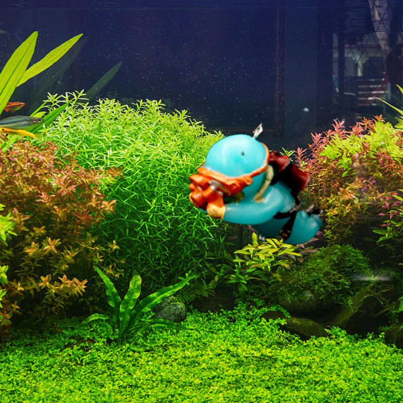 Resin Luminous Ornaments Floating Diver Simulated Underwater World Aquarium Fish Tank Landscaping