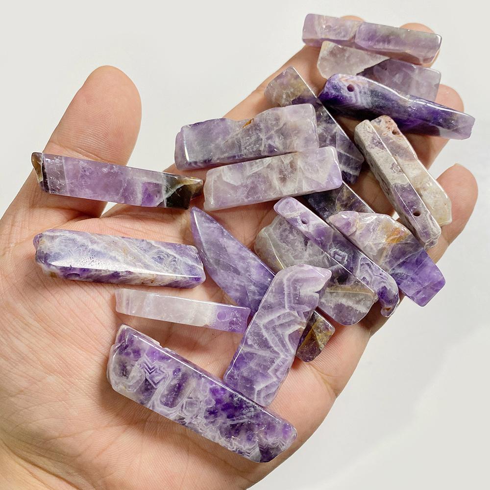 5pcs/lot Natural Gem Stone Beads Real Top Drilled Citrines Amethysts Labradorite Quartz Stick Beads For Jewelry Making Necklace