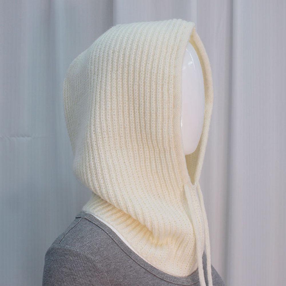 Hooded Balaclava Hat Drawstring Dual-Purpose Pullover Cap Head Hooded Hat  Winter Outdoor