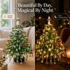 Plastic Beads for Crafts DIY Beaded Christmas Tree Kit, Handmade with LED Lights, Party Crafting Props Holiday Craft Project, Bead Kit Adults,