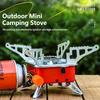 3500W Windproof Camping Gas Stove Foldable Portable Outdoor Burner With Piezo Ignition Lightweight Backpacking Stove For Hiking