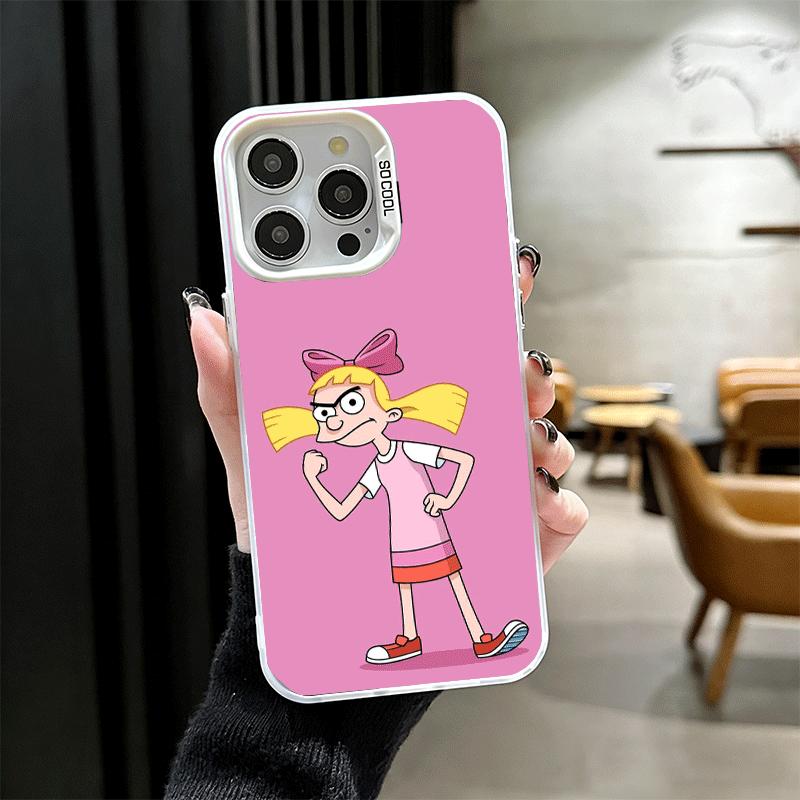 

Cartoon Hey Arnold Helga Soft Phone Case for iPhone 15 16 17 Pro Max 17Air 16E 14 Plus 13 12 Mini Shockproof Cover Back Shell iPhone 13 Pro Max