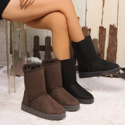 Winter Snow Boots Women Anti Slip Casual Woman Shoe Warm Plush Mid-calf Boots Long Botas Mujer Female Booties