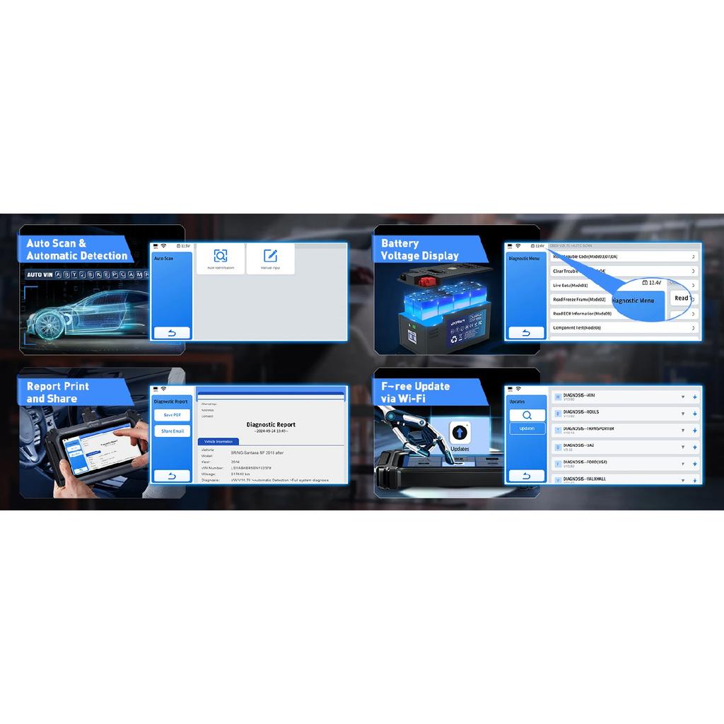 XTOOL D5S Car Diagnostic Tool Automatic OBD2 Scanner 16 Reset Functions with CANFD FCA Protocol Lifetime Free Update