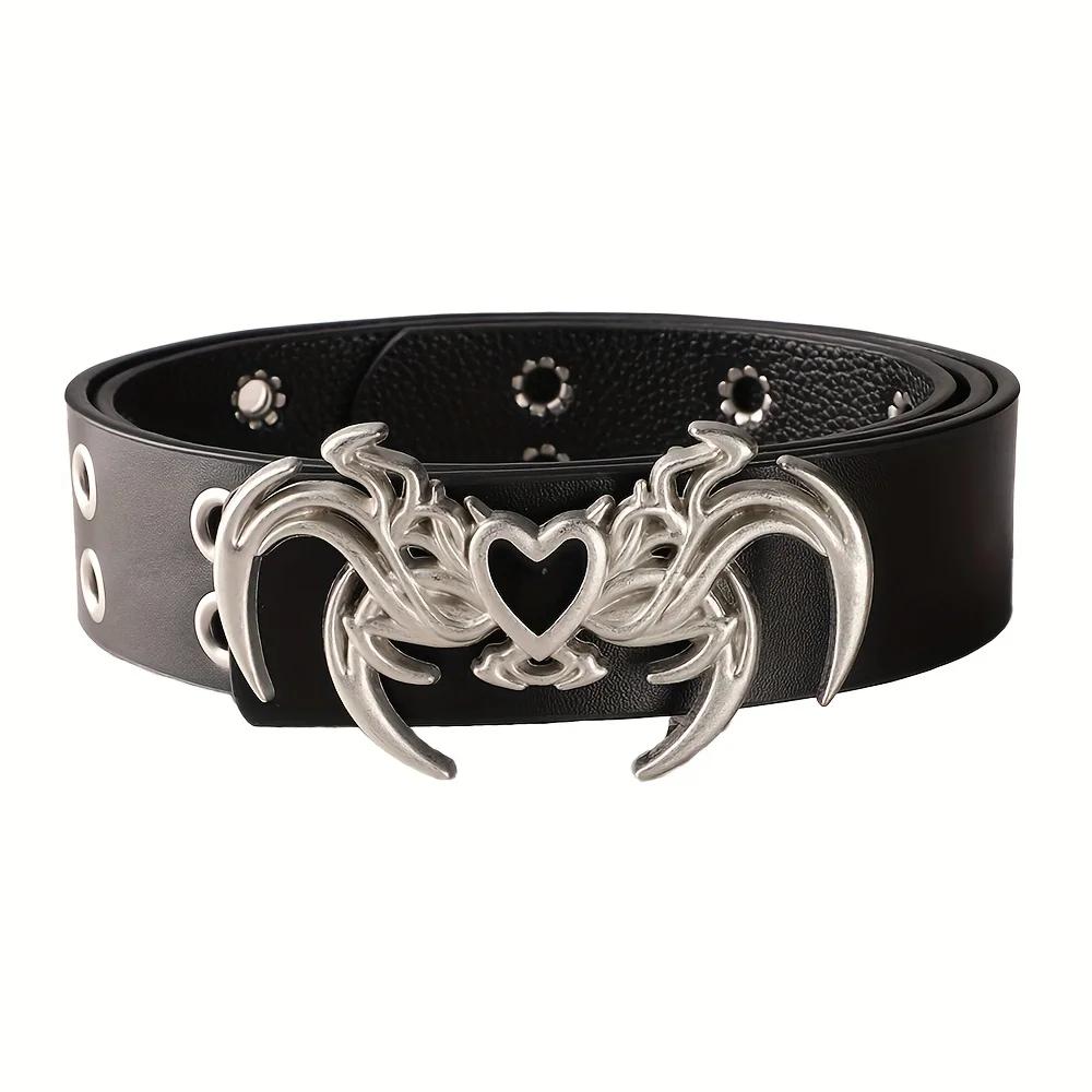 Fashion Women's Belt Retro Gothic Punk Style Personalized Irregular Buckle Belt Casual PU Leather Belt Y2k Belts For Men Women