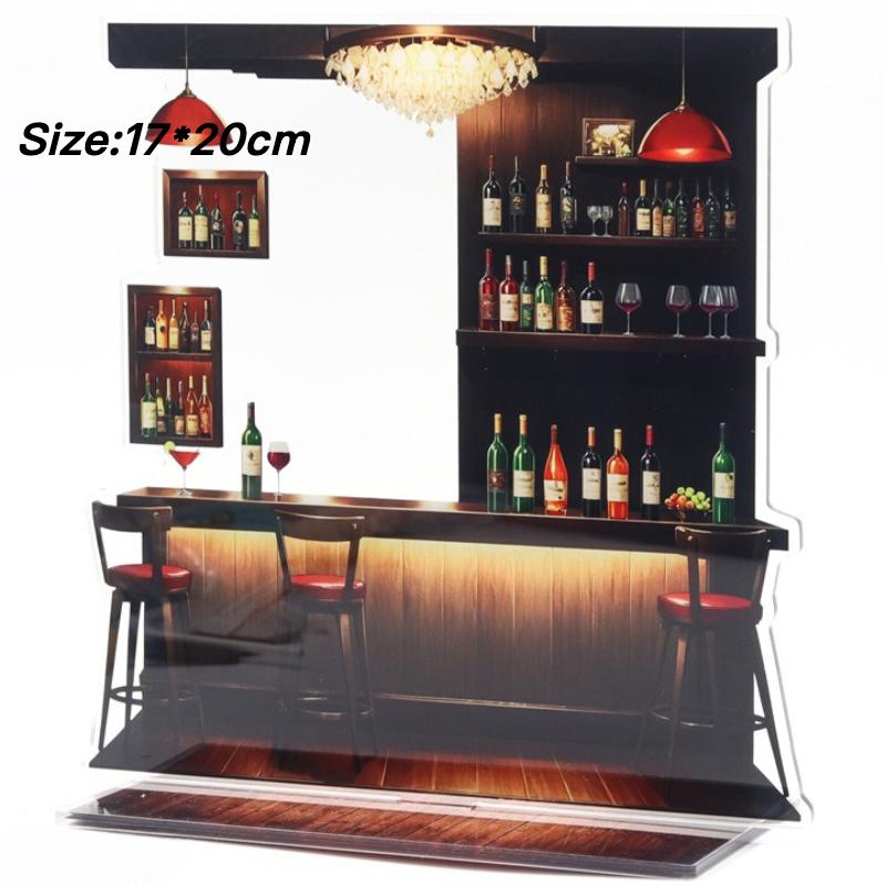 

Anime Scene Series Cartoon GOODS Character Background Creative Badge Holder Badge Card Toy Acrylic Stand Display ACG Decoration