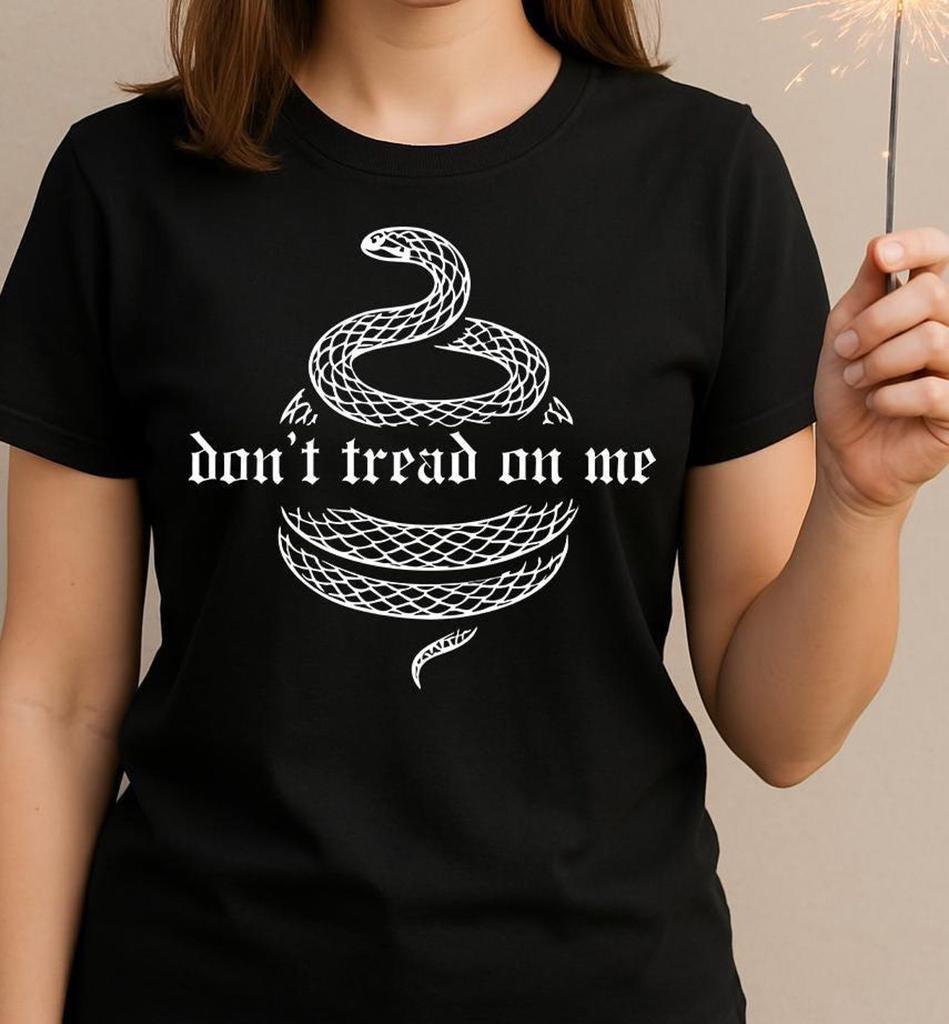 Don't Tread On Me Snake Graphic T-Shirt - Reputation-Inspired Tee