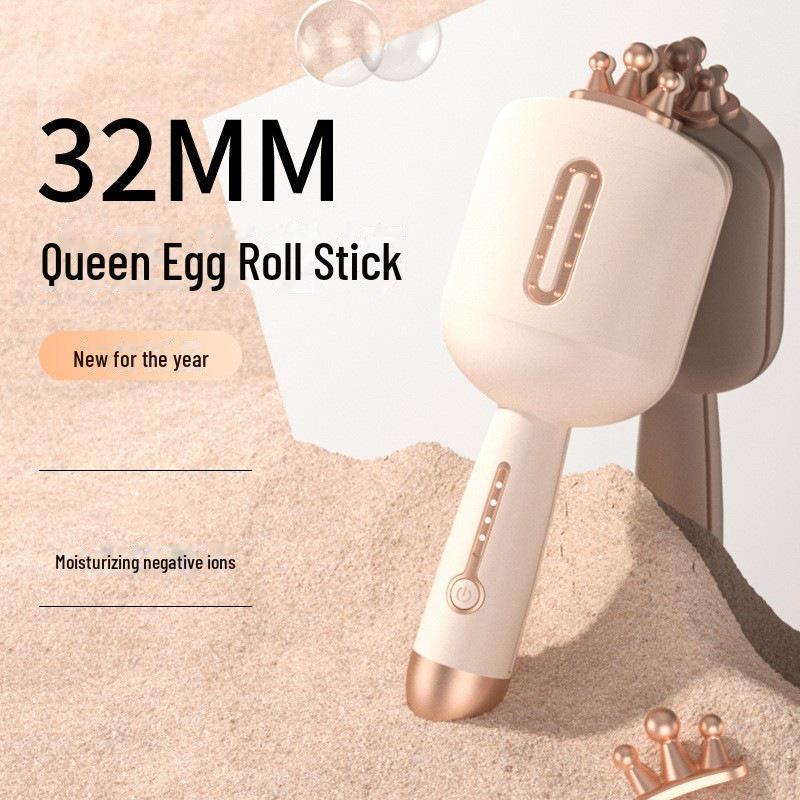 Cute Queen Egg Roll Curling Stick: Stylish, Convenient Hair Tool for Luxurious Curls.