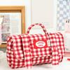 Sweet Grid Pencil Case Portable Pen Organizer Pouch Cute Stationery Organizer  Office Use