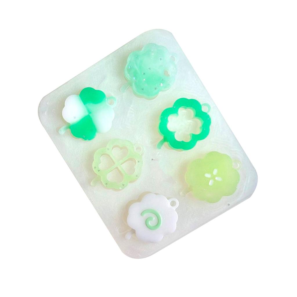 Elegant Clover Pendant Silicone Molds for Epoxy Resin Hanging Ornament Casting Molds for DIY Jewelry and Keychains