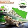 Bearded Dragon Bed with Pillow and Blanket Comfortable Warm Sleeping Bed with Plush Cover for Leopard