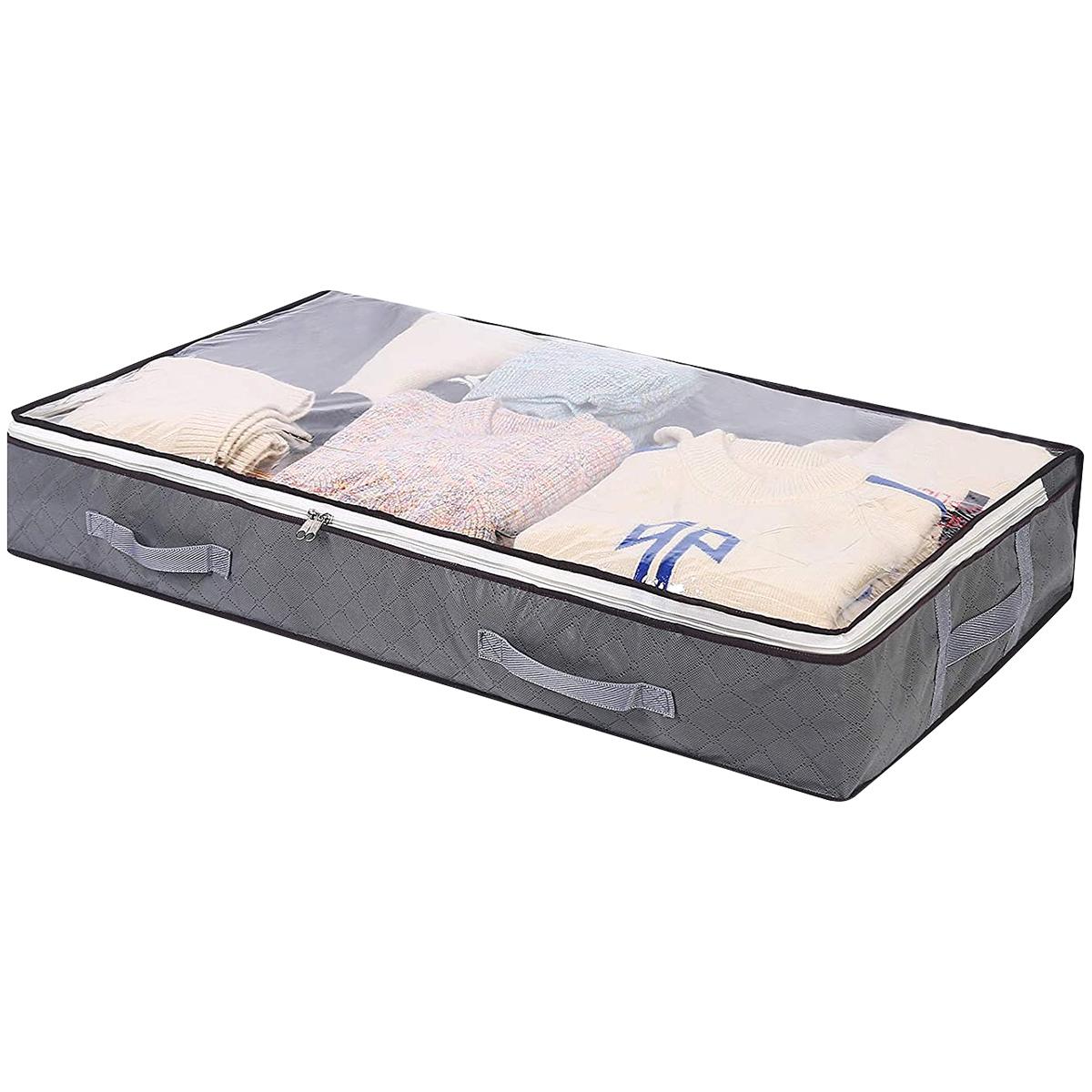 

75 л складные подкроватные сумки толстые дышащие контейнеры для хранения одежды подкроватные большие подкроватные сумки для хранения одеял чистый