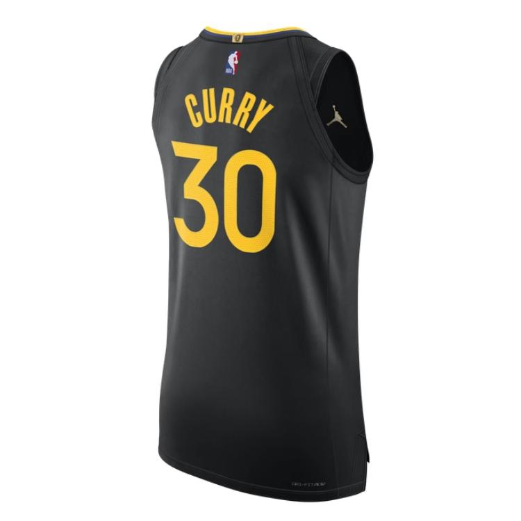Jordan Golden State Warriors Dri-FIT ADV NBA Authentic Breathable Basketball Jersey Men Jersey Black FQ4743-010