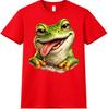Funny Frog T Shirt Smiling Animal Graphic Tee Casual Everyday Fun Top