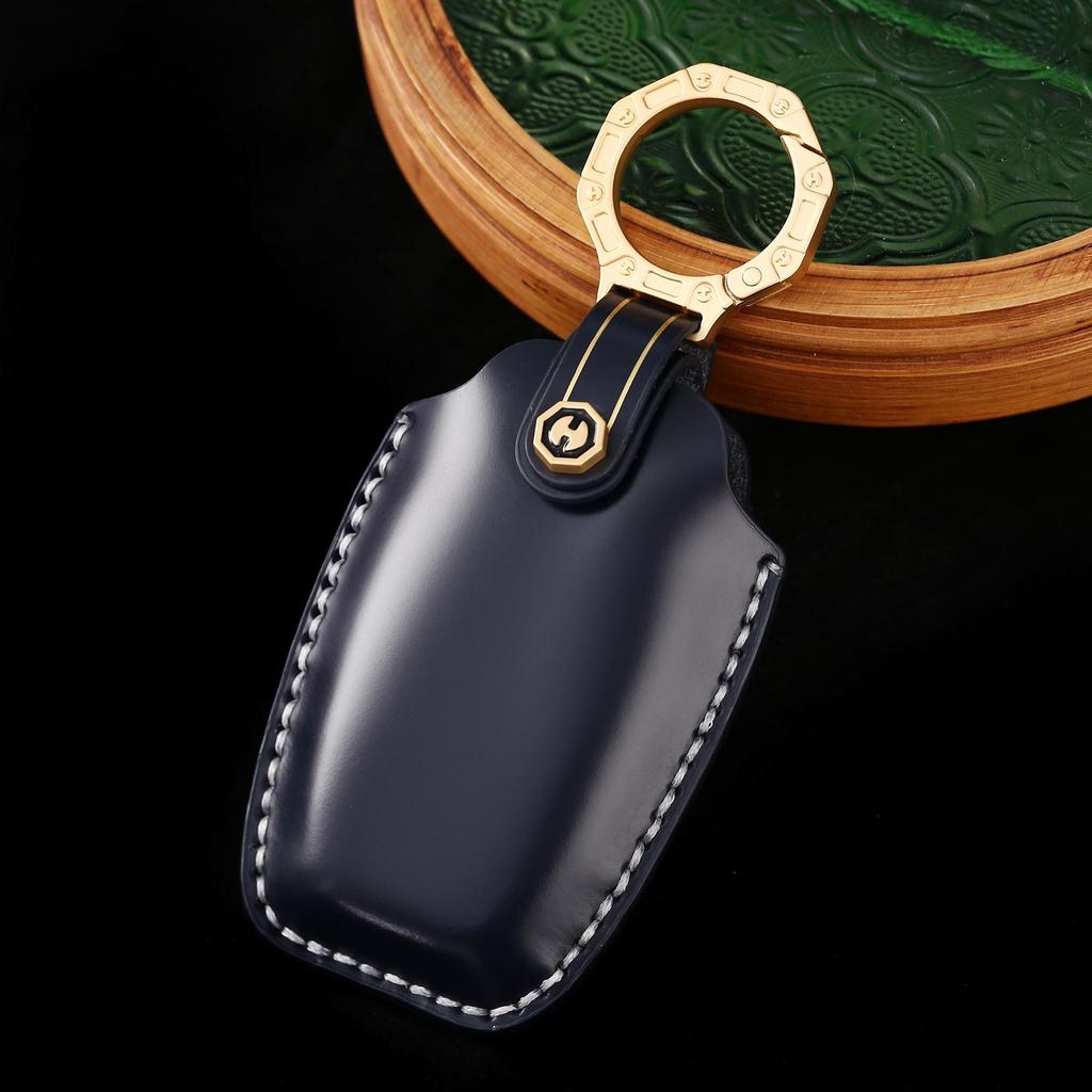 Premium Leather Key Cover for Hongqi H5/H9/H7 - High-End Gift Box Set