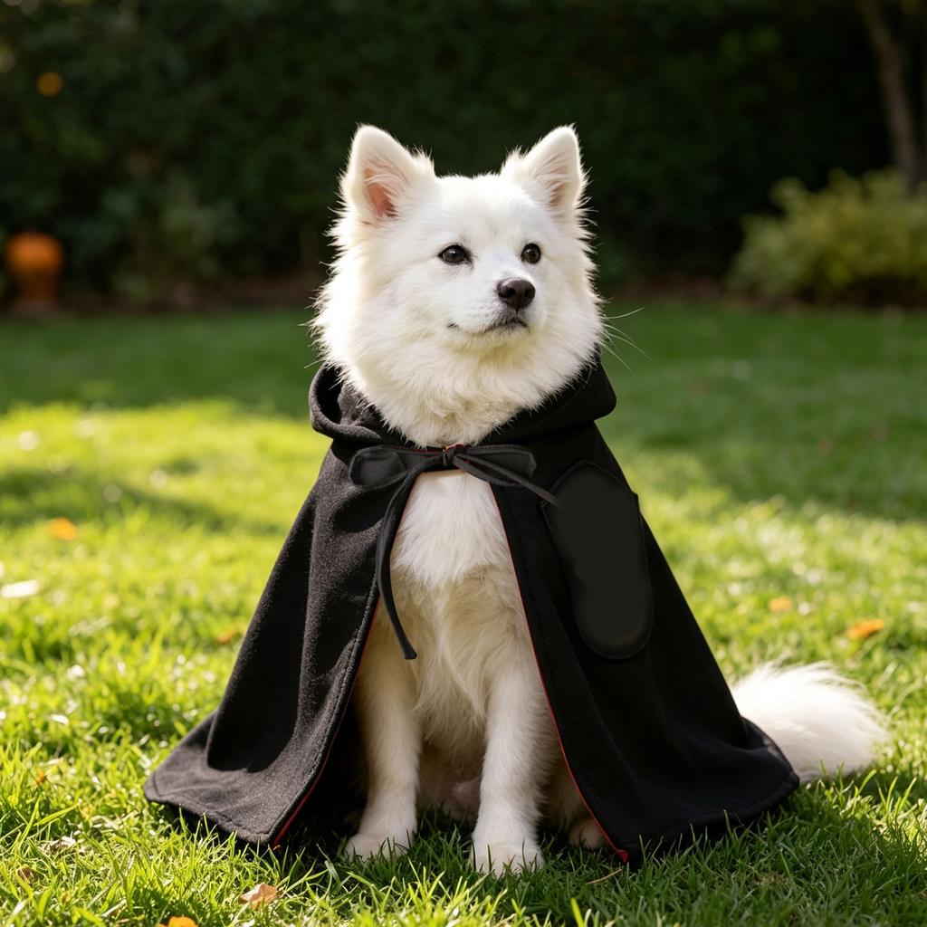 Small Pet Hooded Cape Costume for Cats and Dogs Halloween Academy Party Role Play Outfit