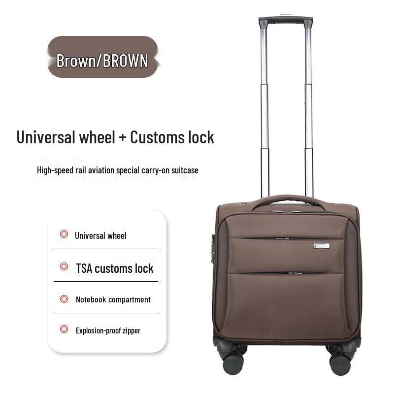 18" Carry-On Suitcase with Universal Wheels, Business Password Case, Lightweight 16", 14", 20" Travel Suitcase, Compatible with Spring Airlines