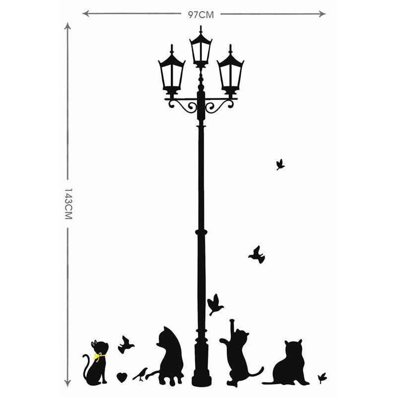 Quality Home Decor Wallpaper Pvc Wall Stickers With Cartoon Animal Butterfly And Cat Design**