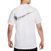 Nike Tričko s potiskem loga, kulatým výstřihem, pohodlné, prodyšné, s krátkým rukávem, pánské topy, bílé HF5247-100