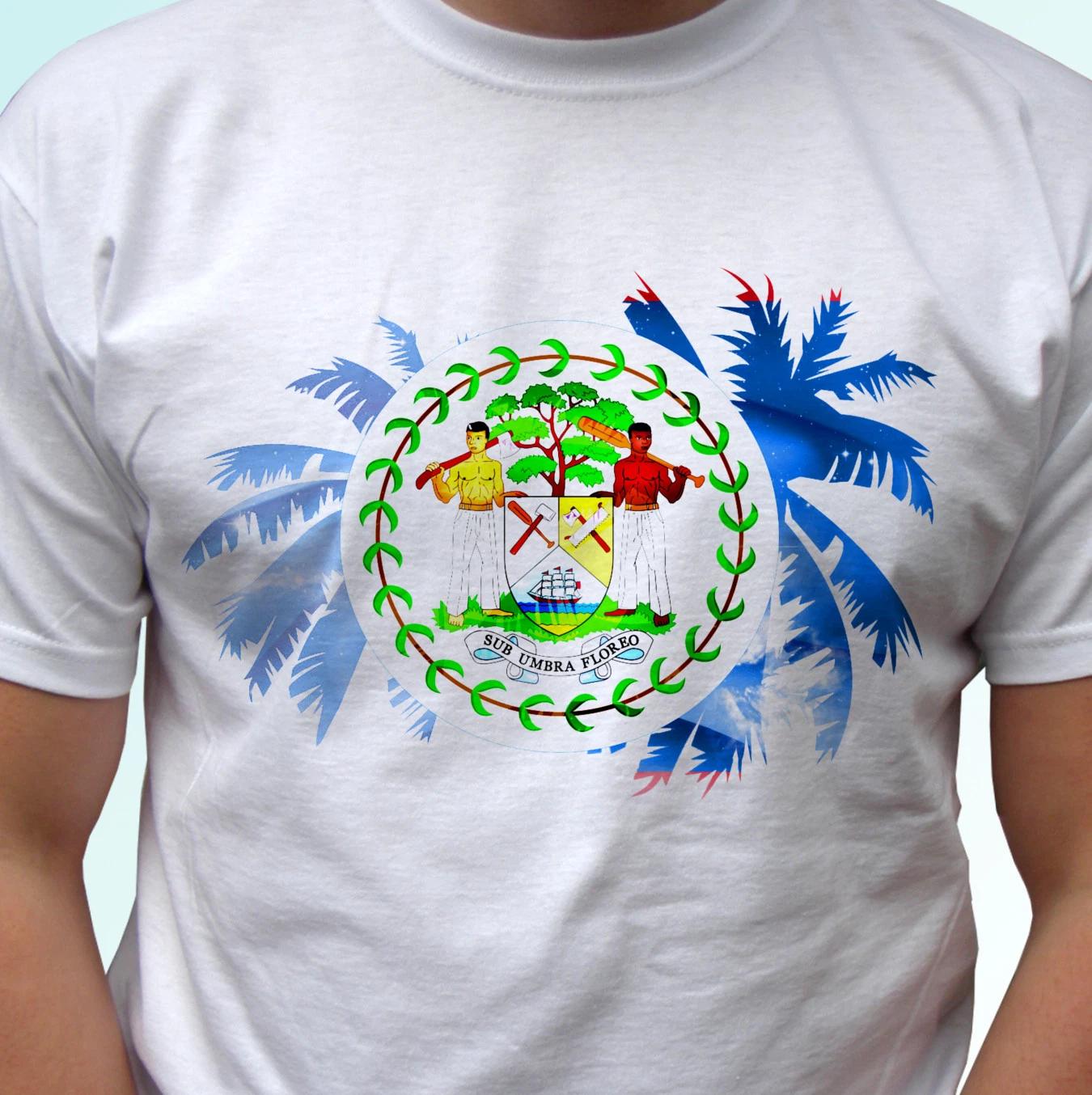 

Belize Palm flag - white kids boys T-Shirt holiday top design s s kids baby sizes 160