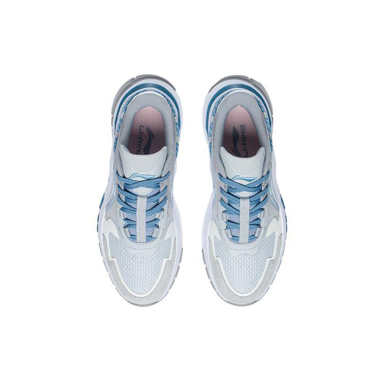 Li Ning Reverse Shock Absorbing Non-Slip Wear-Resistant Low-Top Sports Casual Shoes Men Sneakers Blue Gray AGLS047-2