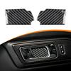 Real Carbon Fiber Door Handle Bowl Cover Trim Decals For Ford Mustang 2015-