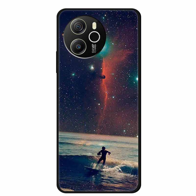 Für Blackview Shark 8 4G Hülle 6,78'' Cartoon Schwarzes Silikon TPU Weiche Handyhülle für Blackview Shark 8 Schutzhülle Para Shark 8 4G