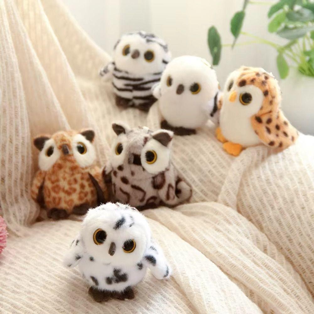 Decoration Owl Plush Pendant Cartoon Owl Doll Plush Bird Doll Keychain  Gift Girlfriend