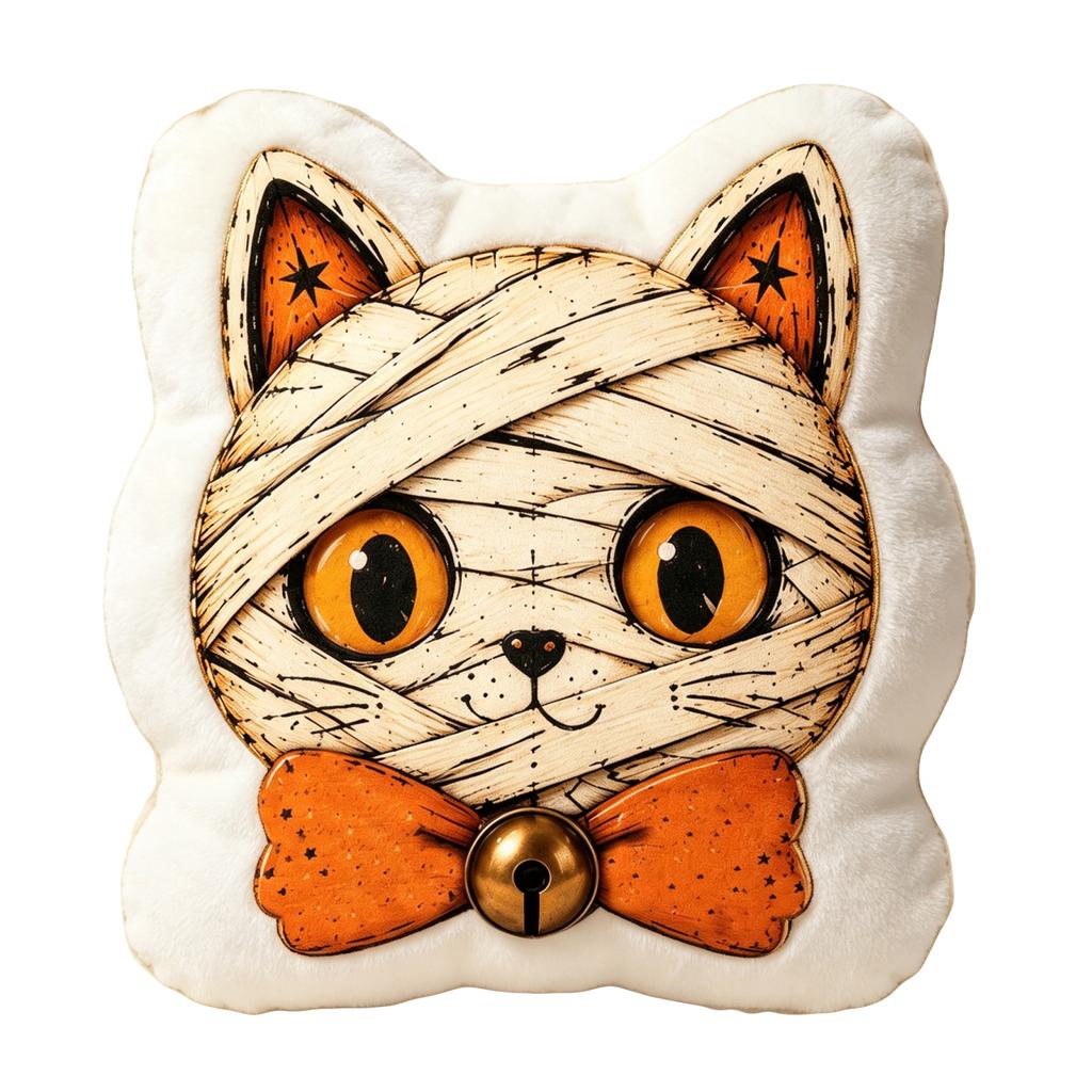 Vintage Halloween Double-Sided Print Novelty Shape Throw for Couch Decor