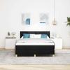 Box Spring Bed with Pillows Black 140 x 190 cm Fabric