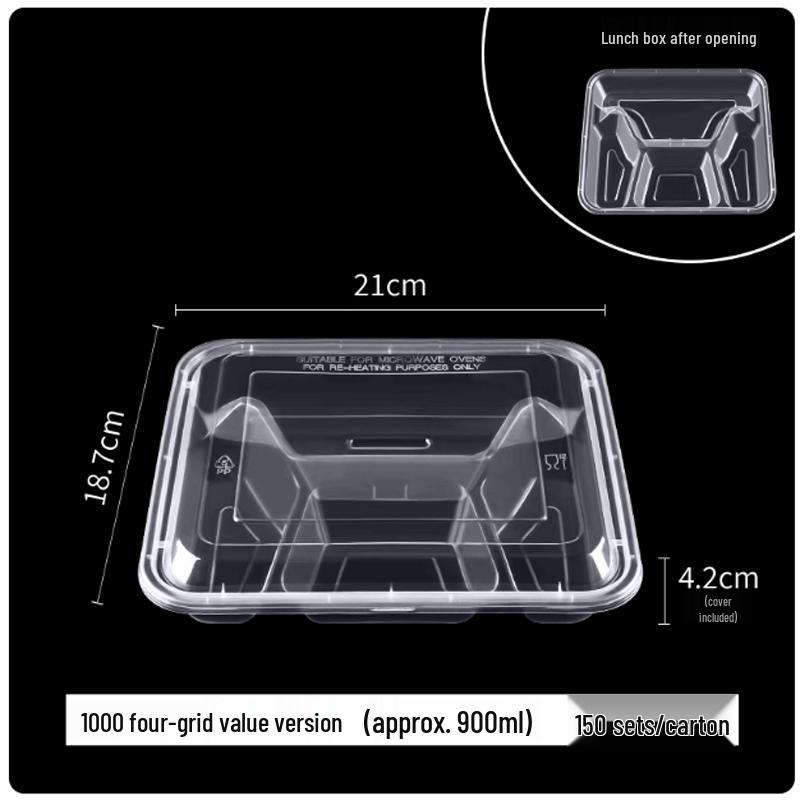 LIJIA Disposable Divided Meal Prep Containers