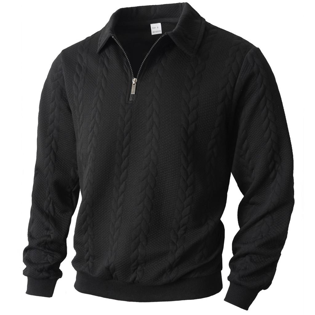 Hooded Zip Up Sweater For Men With Fleece Knit Fabric Casual Autumn Winter Wear