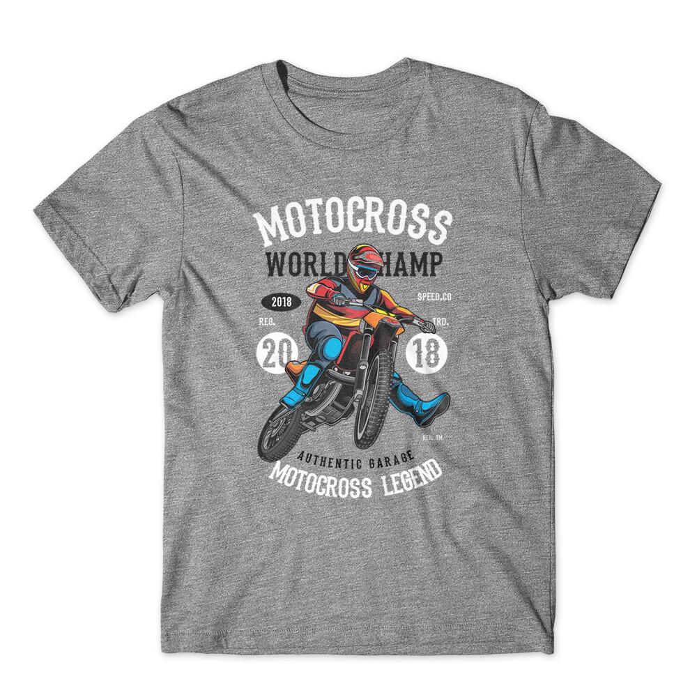 Motocross World Champ T-Shirt 100% Cotton Premium Tee NEW