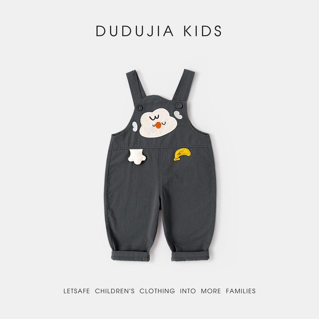 Dudu Family 100% Cotton Kids Spring Overalls: New Baby Jumpsuit for Boys