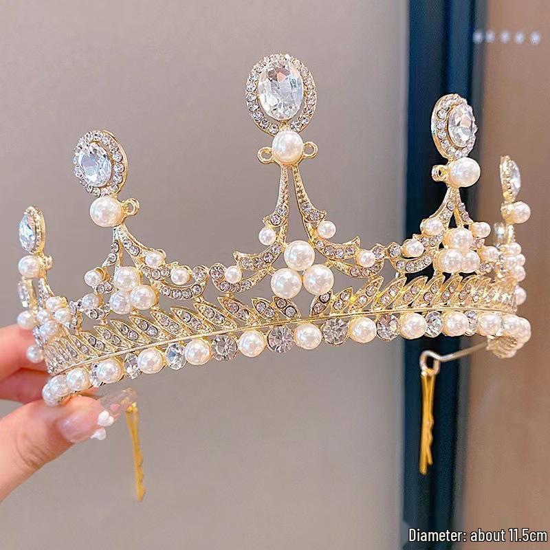 Princess Birthday Crown Headband for Girls – High-end Hair Accessories & Clip