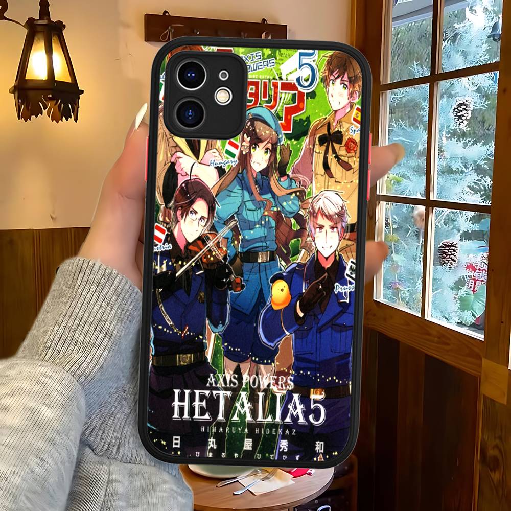 Cartoon Hetalia Axis Powers Phone Case For IPhone 11 12 13 14 15 16 Pro Plus X XS MAX Matte Bumper Shockproof Cover