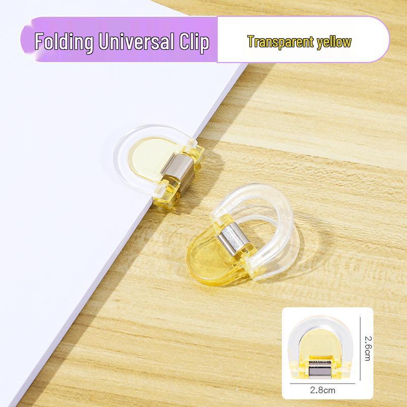 Colorful Transparent D-Type Universal Mini Clip for Documents and Photos