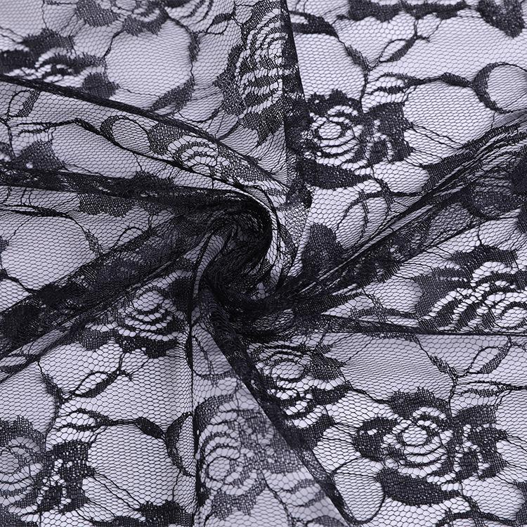 Children's Black Non-Elastic Polyester Mesh Lace Rain Umbrella Skirt Fabric