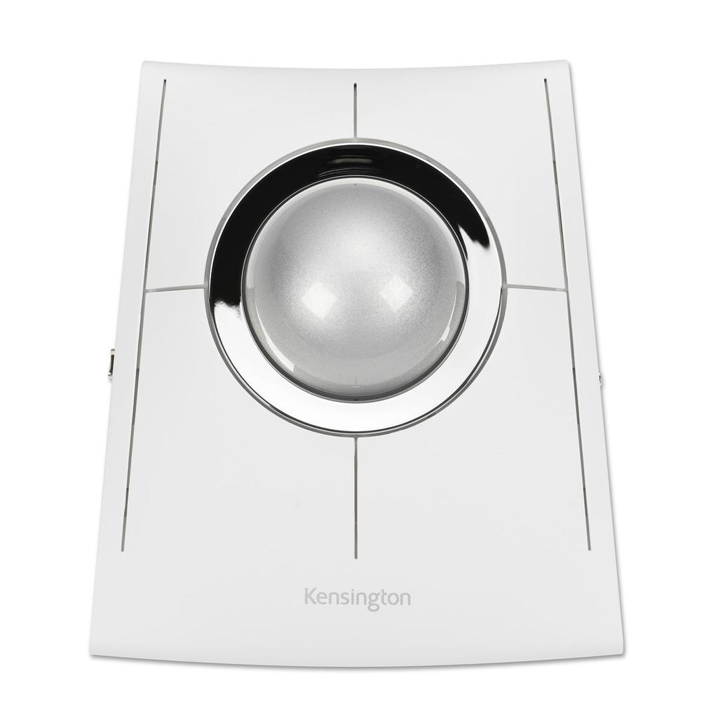 Kensington SlimBlade Pro EQ and Wired Connection Made with Recycled Trackball, White, K72084JP. Bluetooth, 2.4GHz Wireless, Supported. Plastic.