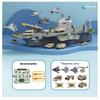 Children's Aircraft Carrier Toys Set with Military Action Figures, Aircraft Toys, Military Tanks, Helicopters and Fighter Jets