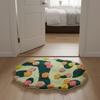 Thickened Moss Rug Absorbent Bedside Small Carpet Flower Pattern Bathroom Mat  Bedroom